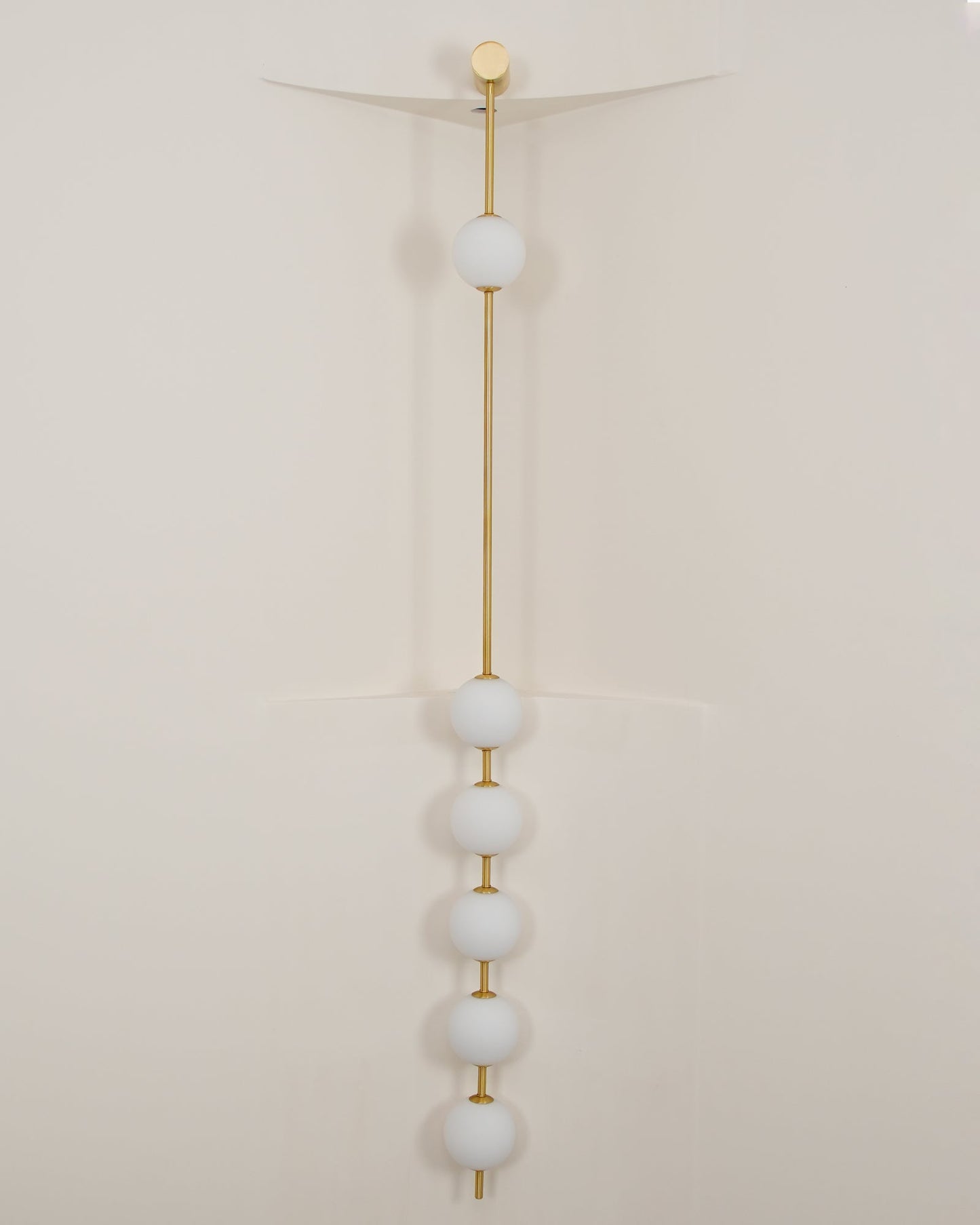 Vertical Balls Wall Lamp - LED Brass Sconce for Indoor Use