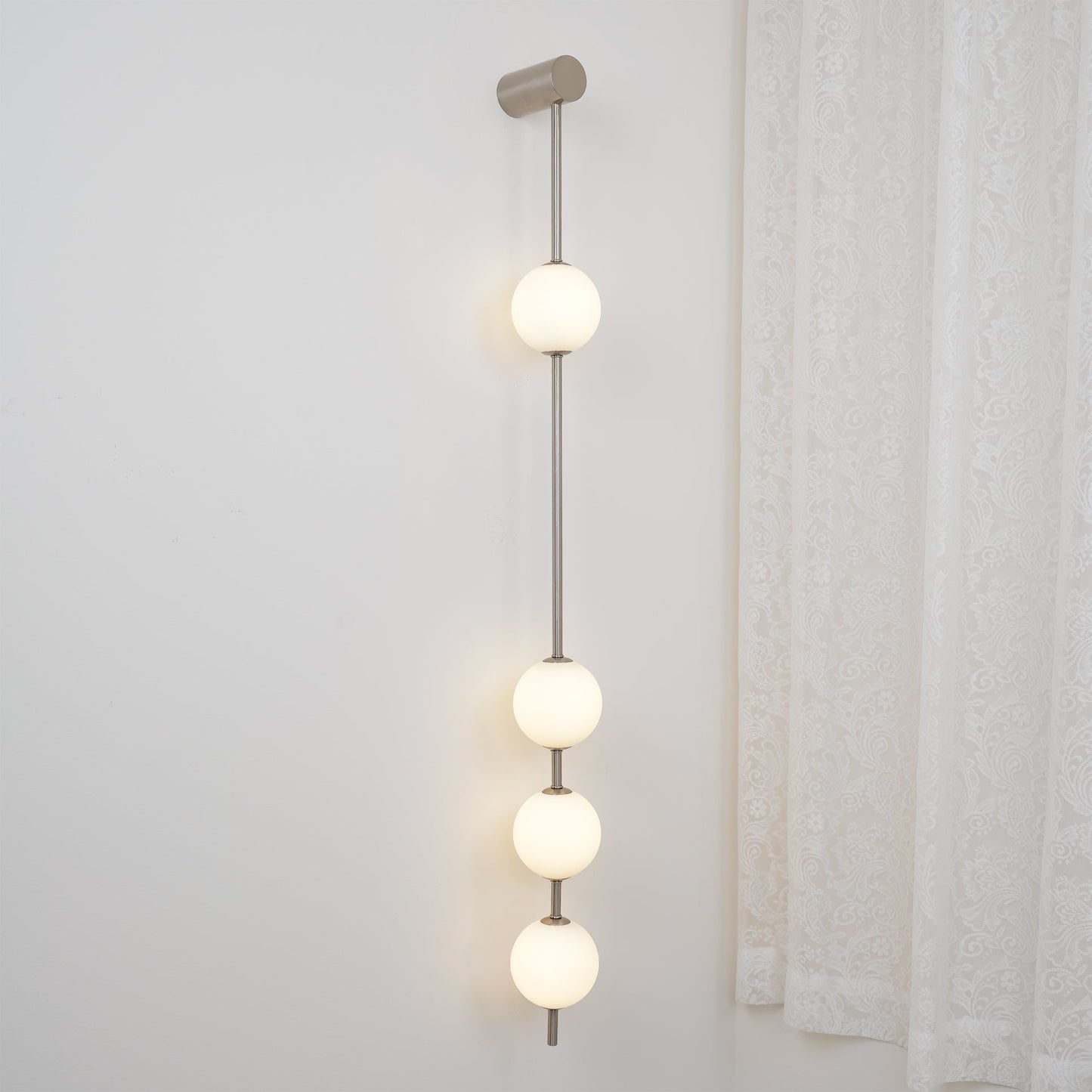 Vertical Balls Wall Lamp - LED Brass Sconce for Indoor Use