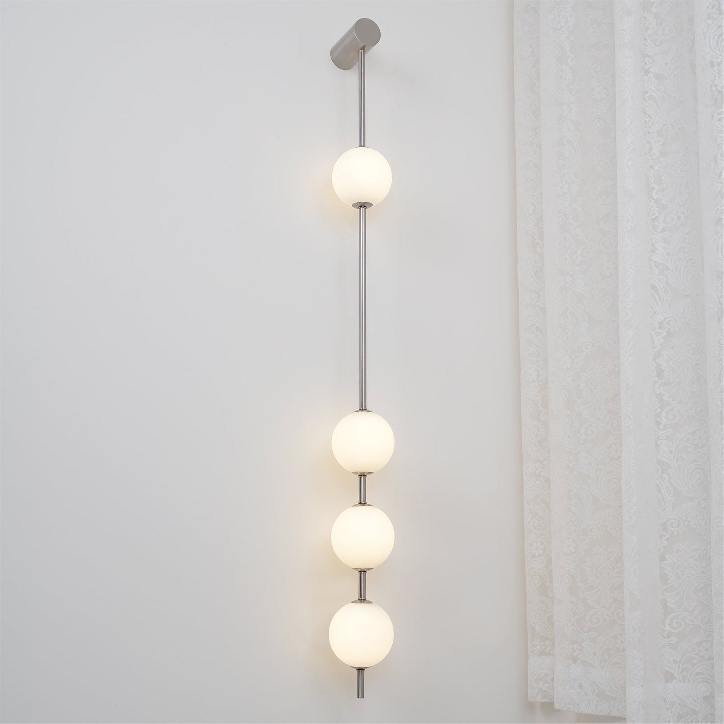 Vertical Balls Wall Lamp - LED Brass Sconce for Indoor Use