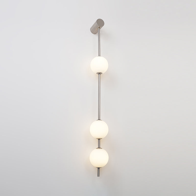 Vertical Balls Wall Lamp - LED Brass Sconce for Indoor Use