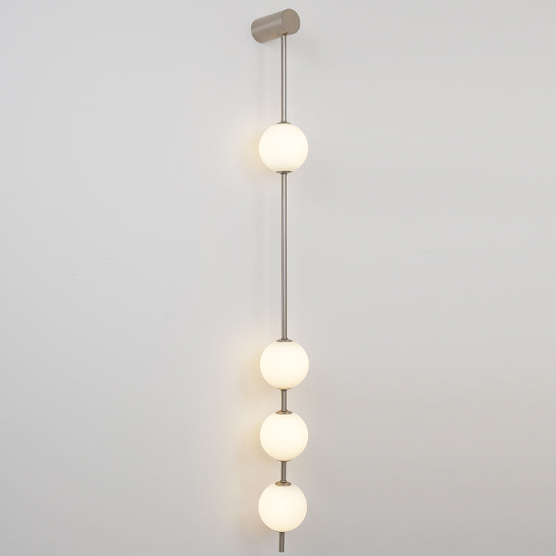 Vertical Balls Wall Lamp - LED Brass Sconce for Indoor Use