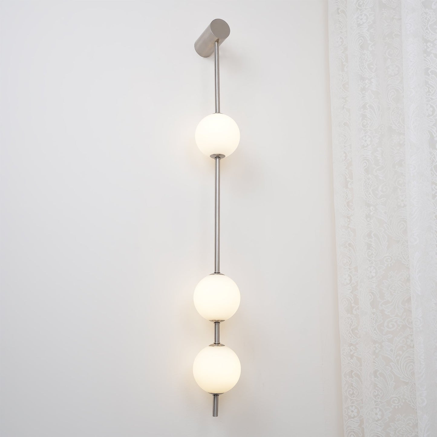 Vertical Balls Wall Lamp - LED Brass Sconce for Indoor Use