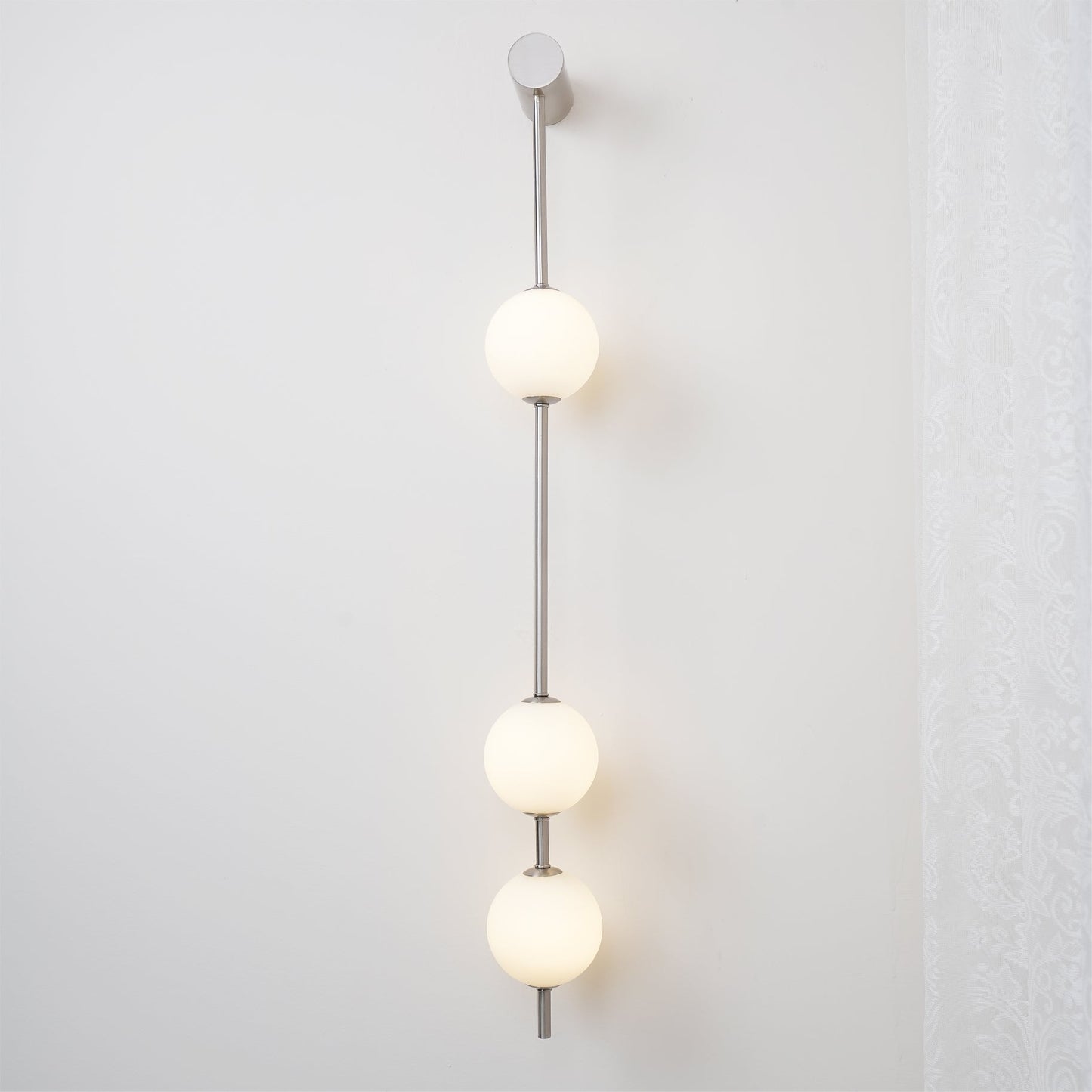 Vertical Balls Wall Lamp - LED Brass Sconce for Indoor Use