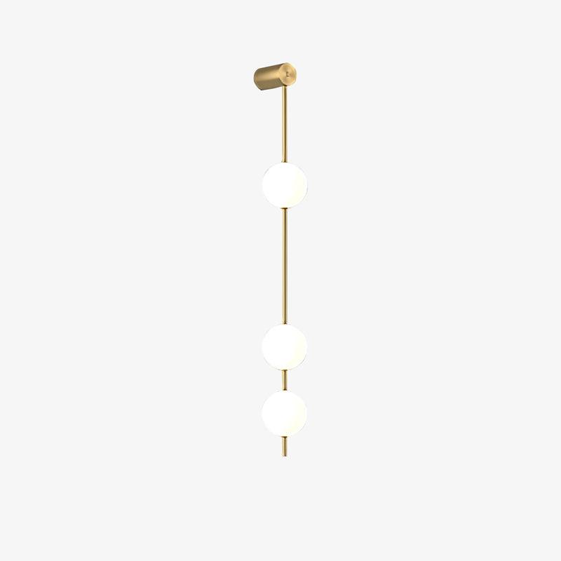 Vertical Balls Wall Lamp - LED Brass Sconce for Indoor Use