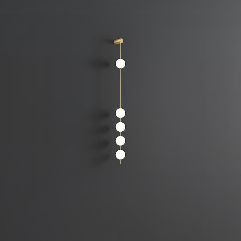 Vertical Balls Wall Lamp - LED Brass Sconce for Indoor Use