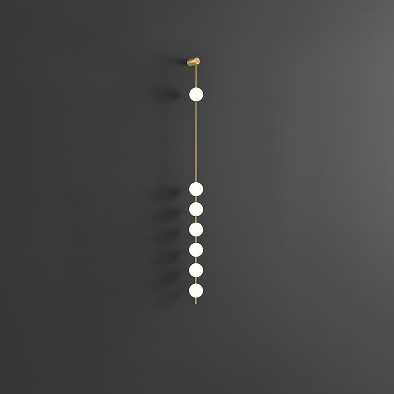 Vertical Balls Wall Lamp - LED Brass Sconce for Indoor Use