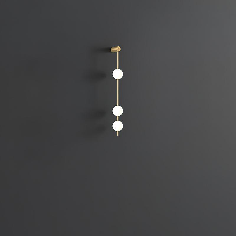 Vertical Balls Wall Lamp - LED Brass Sconce for Indoor Use