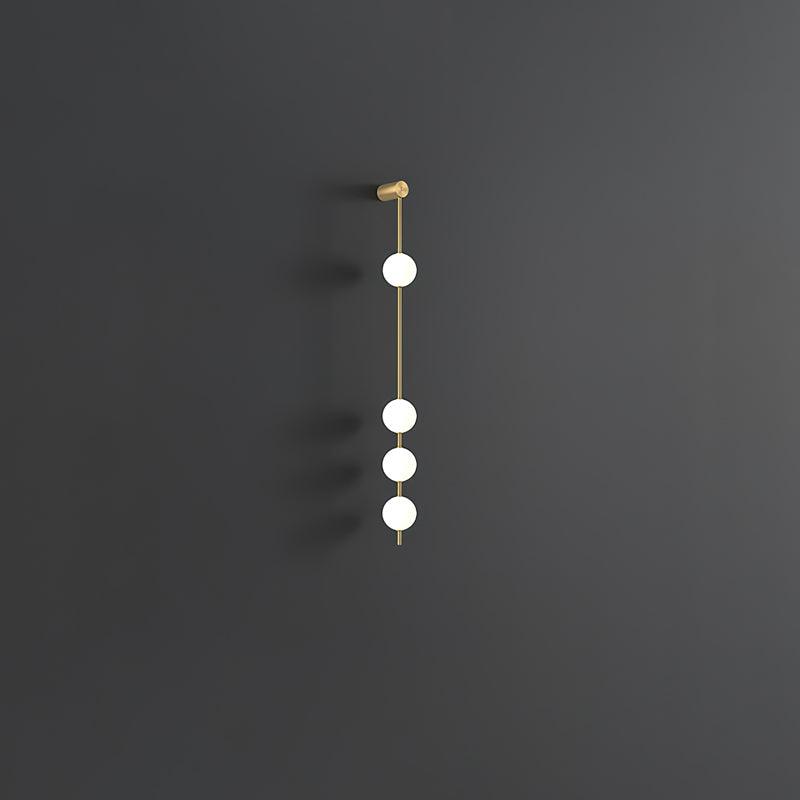Vertical Balls Wall Lamp - LED Brass Sconce for Indoor Use