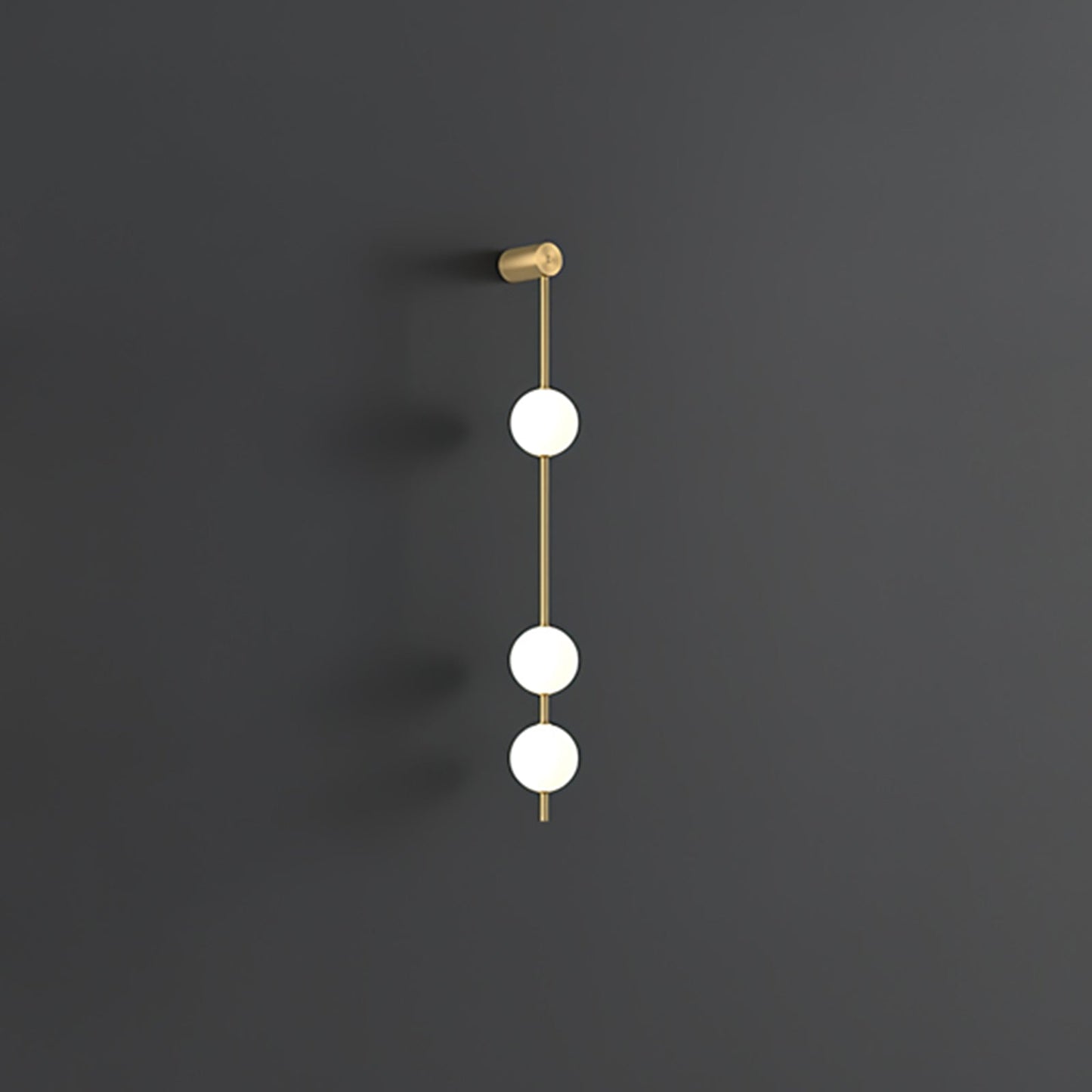 Vertical Balls Wall Lamp - LED Brass Sconce for Indoor Use