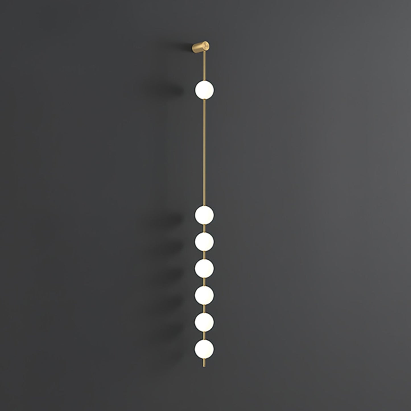 Vertical Balls Wall Lamp - LED Brass Sconce for Indoor Use