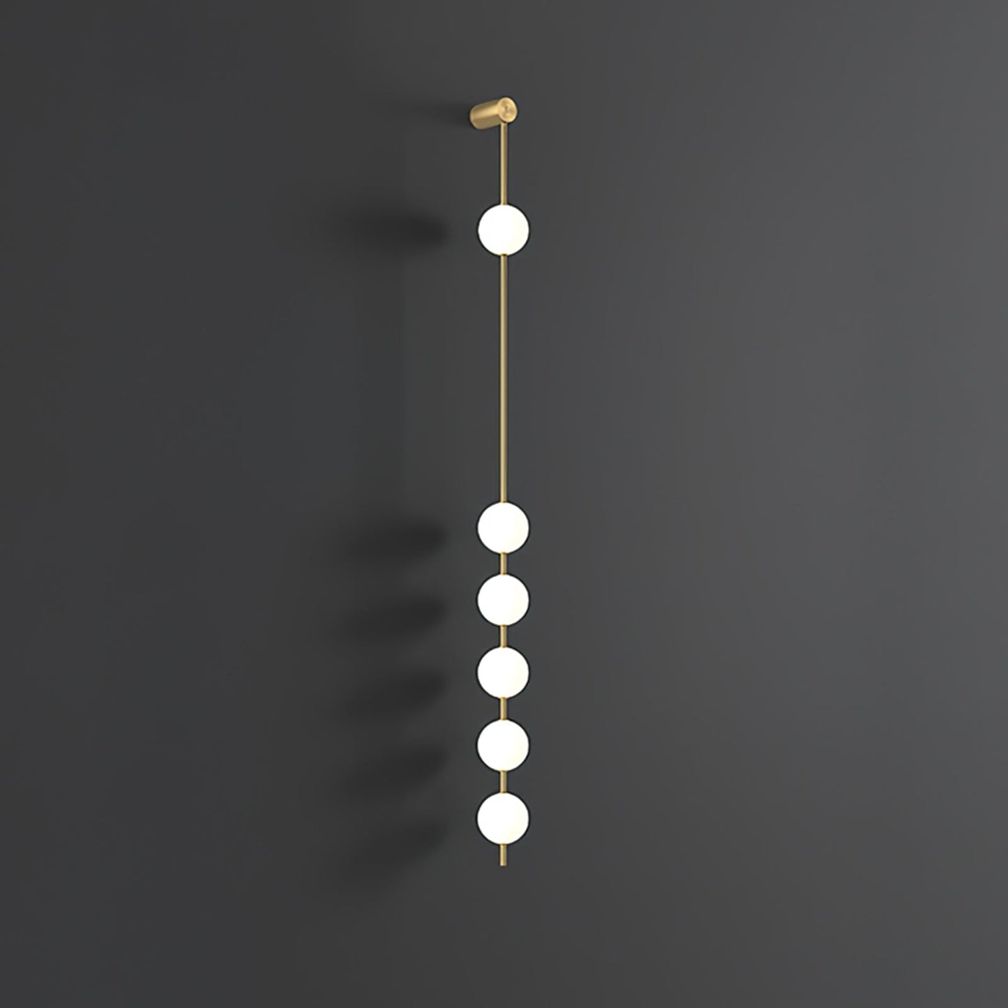 Vertical Balls Wall Lamp - LED Brass Sconce for Indoor Use