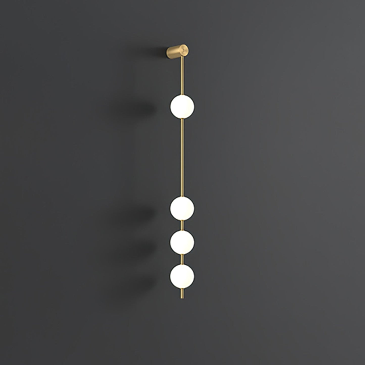 Vertical Balls Wall Lamp - LED Brass Sconce for Indoor Use