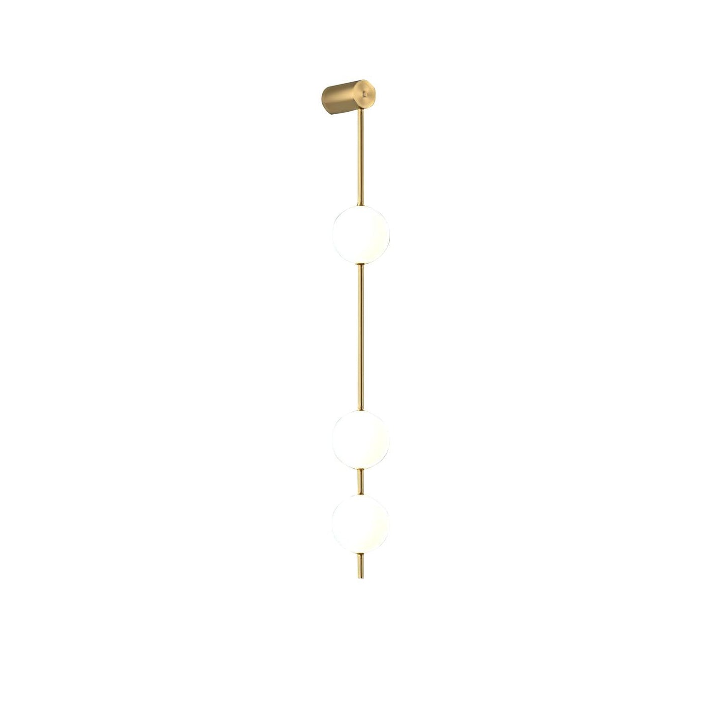 Vertical Balls Wall Lamp - LED Brass Sconce for Indoor Use