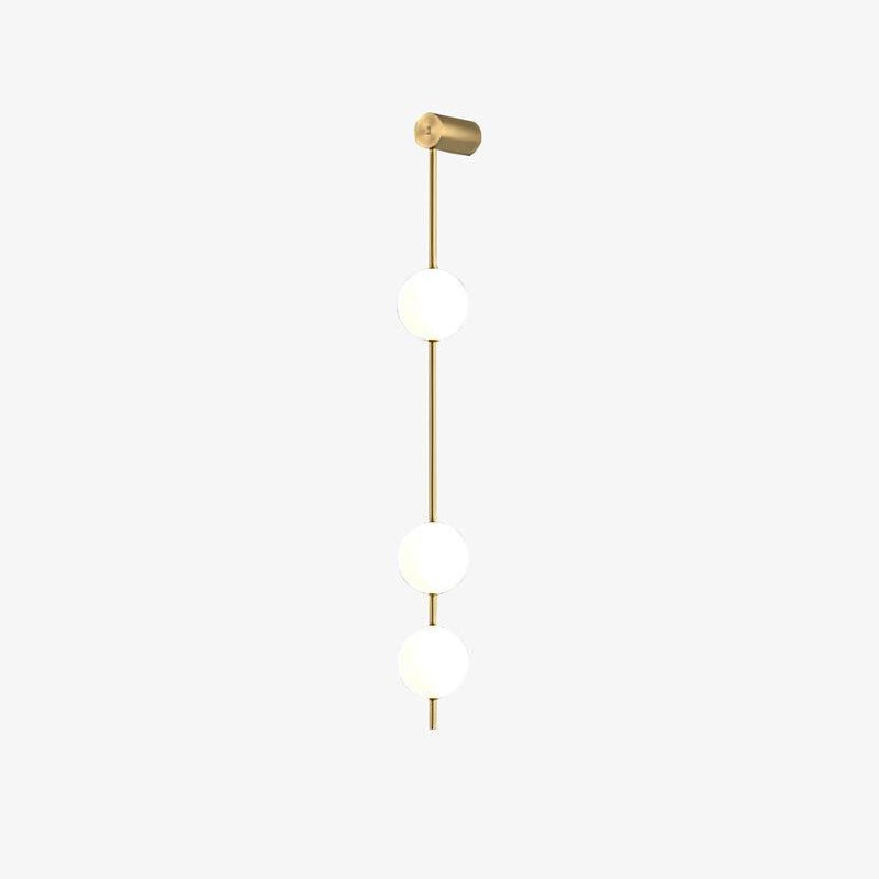 Vertical Balls Wall Lamp - LED Brass Sconce for Indoor Use