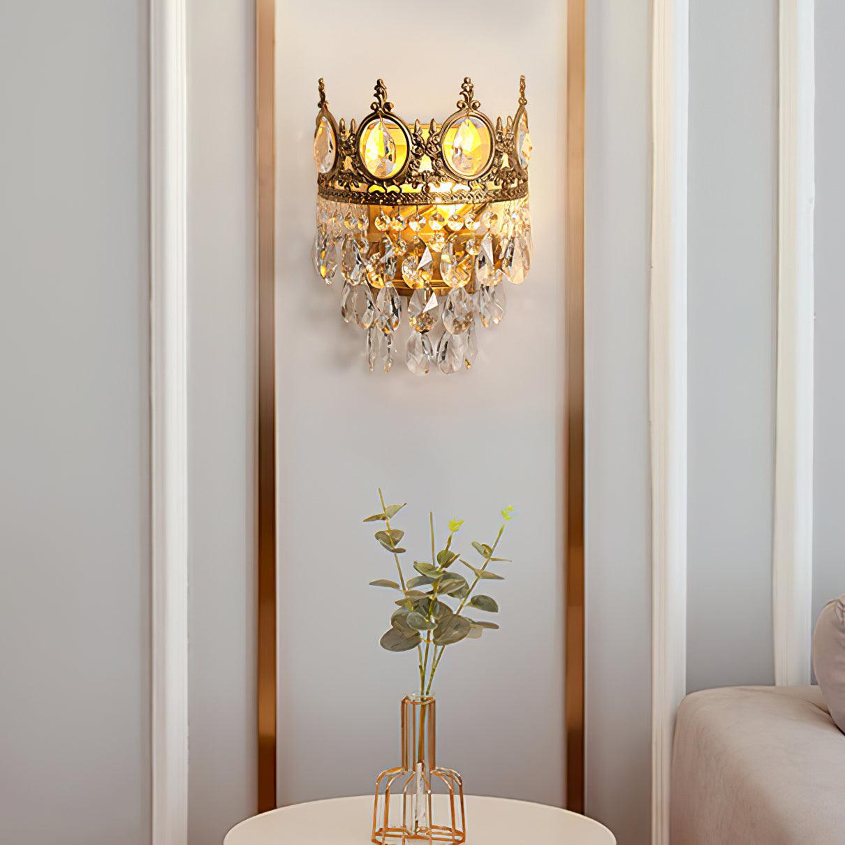 Vintage Crystal Wall Lamp Sconce LED Indoor Lighting