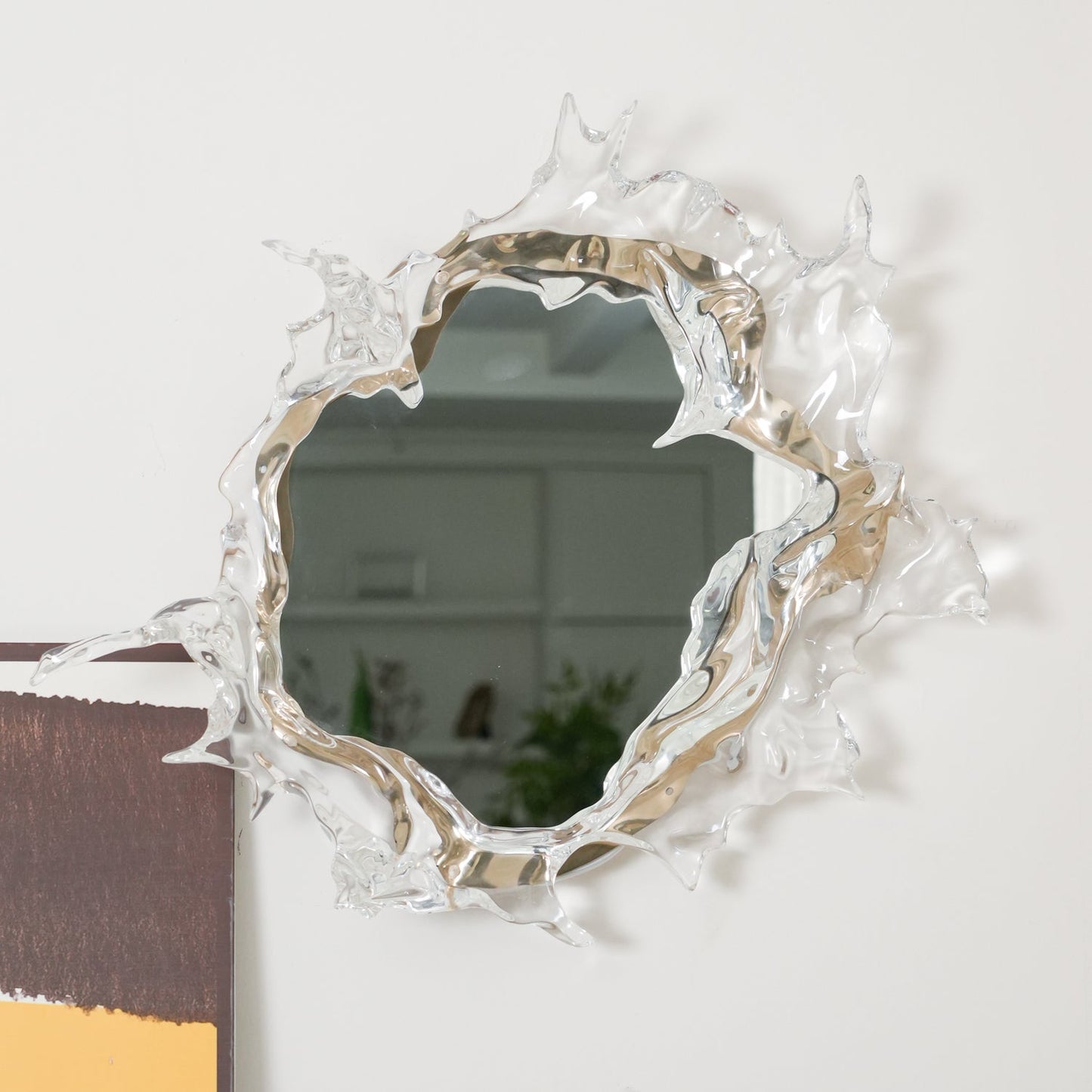 Water Drop Mirror Wall Lamp with Integrated LED Lighting