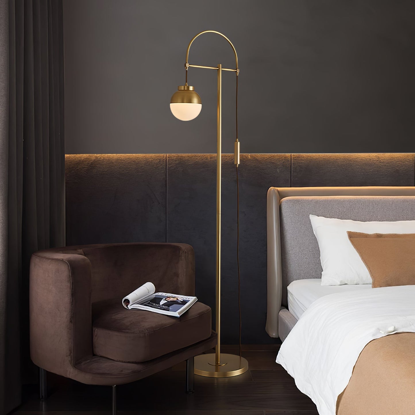 Waterloo Floor Lamp - Modern Arc Design LED Lighting