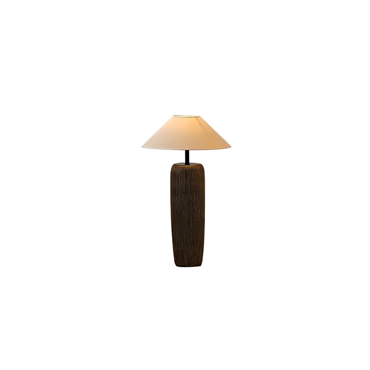 Weathered Wood Grain Floor Lamp with LED Light Fixture