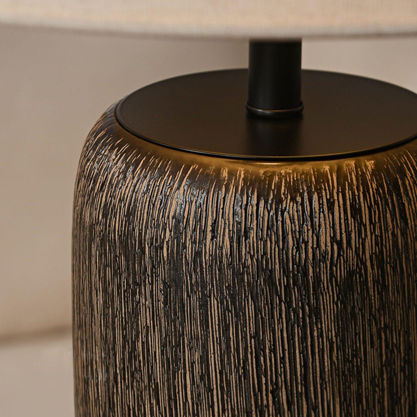 Weathered Wood Grain Floor Lamp with LED Light Fixture