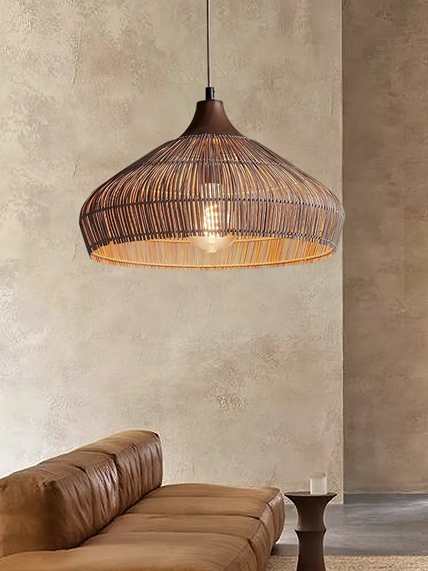 Wicker Rattan Luxury Pendant Light - Modern LED Ceiling Fixture