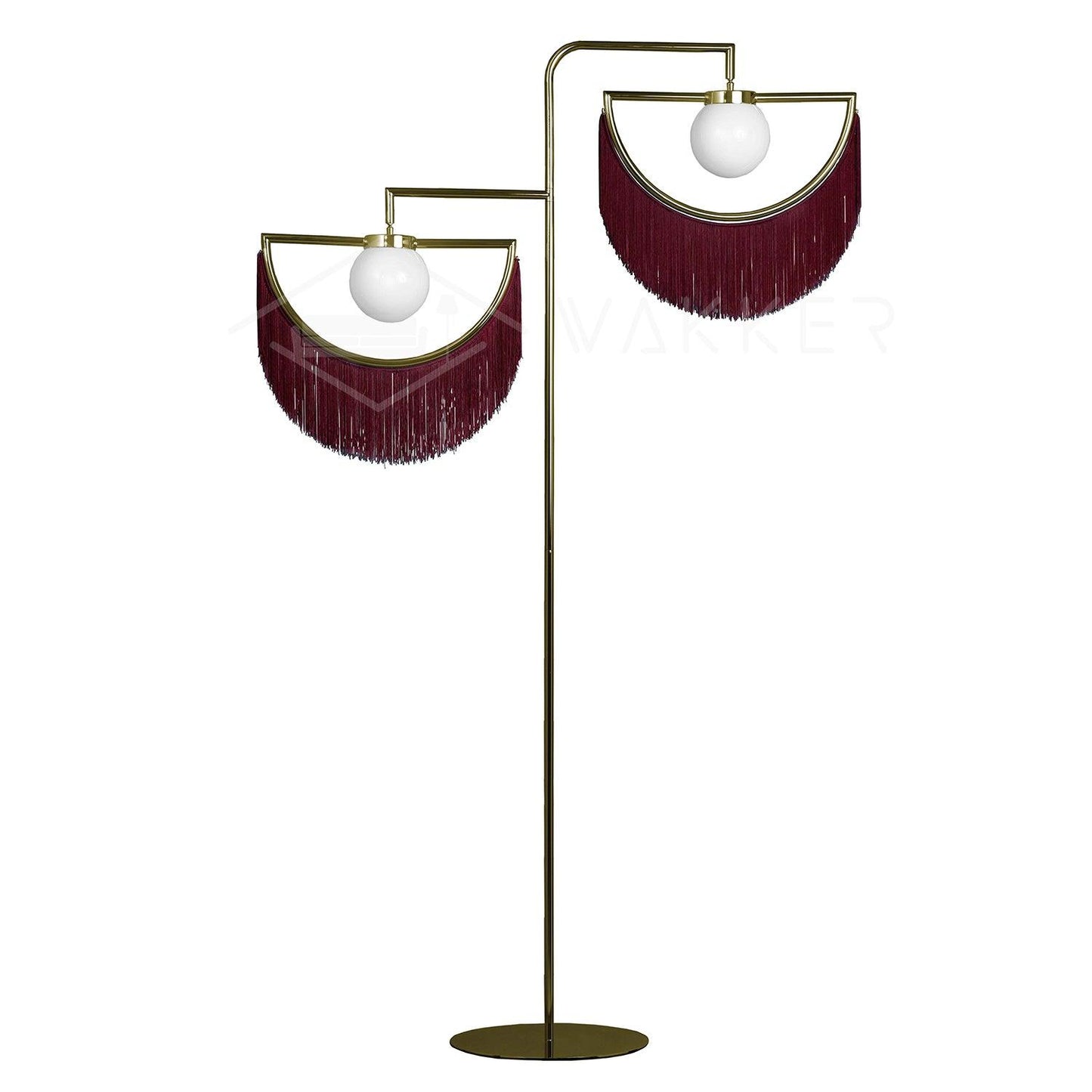 Wink Floor Lamp with Colorful Fringes and LED Light