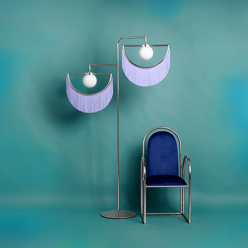 Wink Floor Lamp with Colorful Fringes and LED Light
