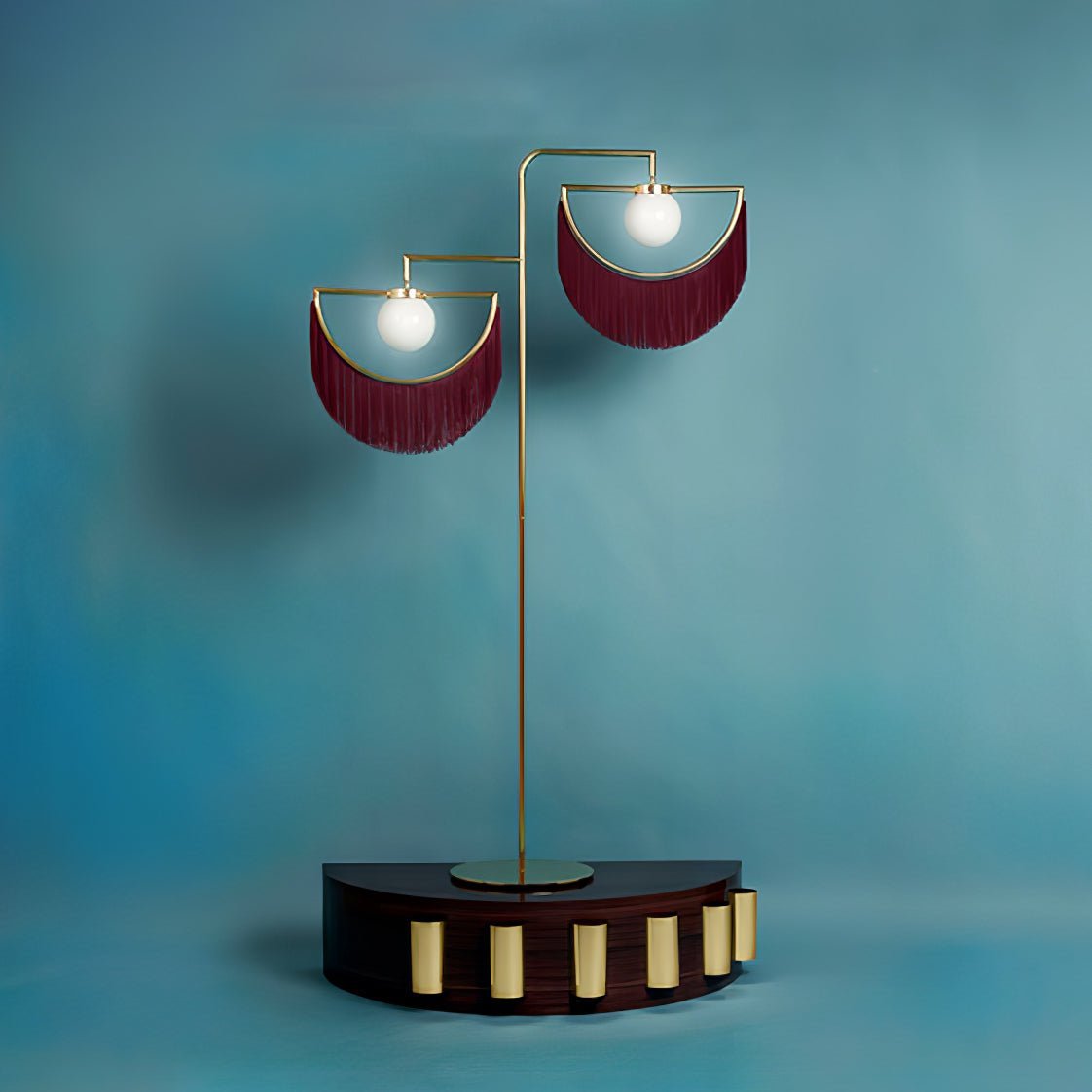 Wink Floor Lamp with Colorful Fringes and LED Light