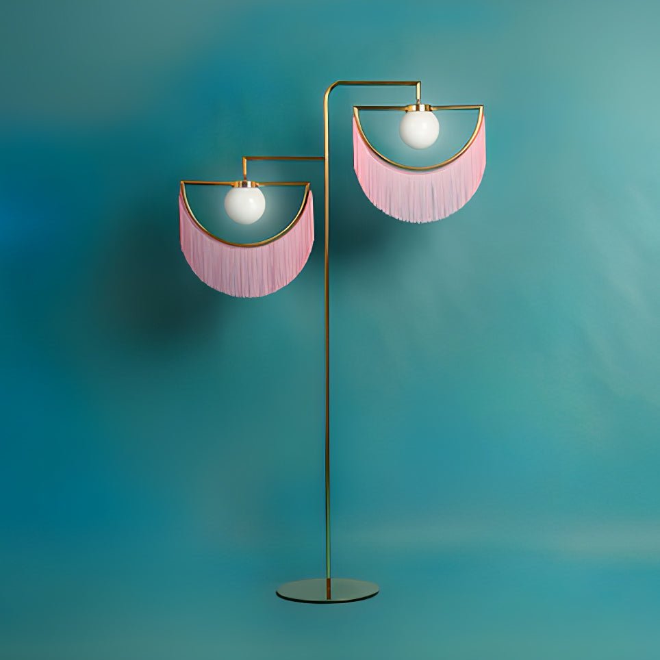 Wink Floor Lamp with Colorful Fringes and LED Light