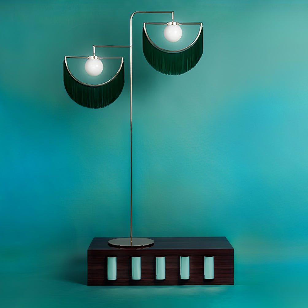 Wink Floor Lamp with Colorful Fringes and LED Light
