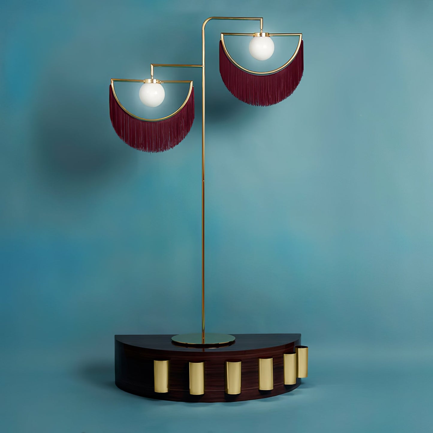Wink Floor Lamp with Colorful Fringes and LED Light