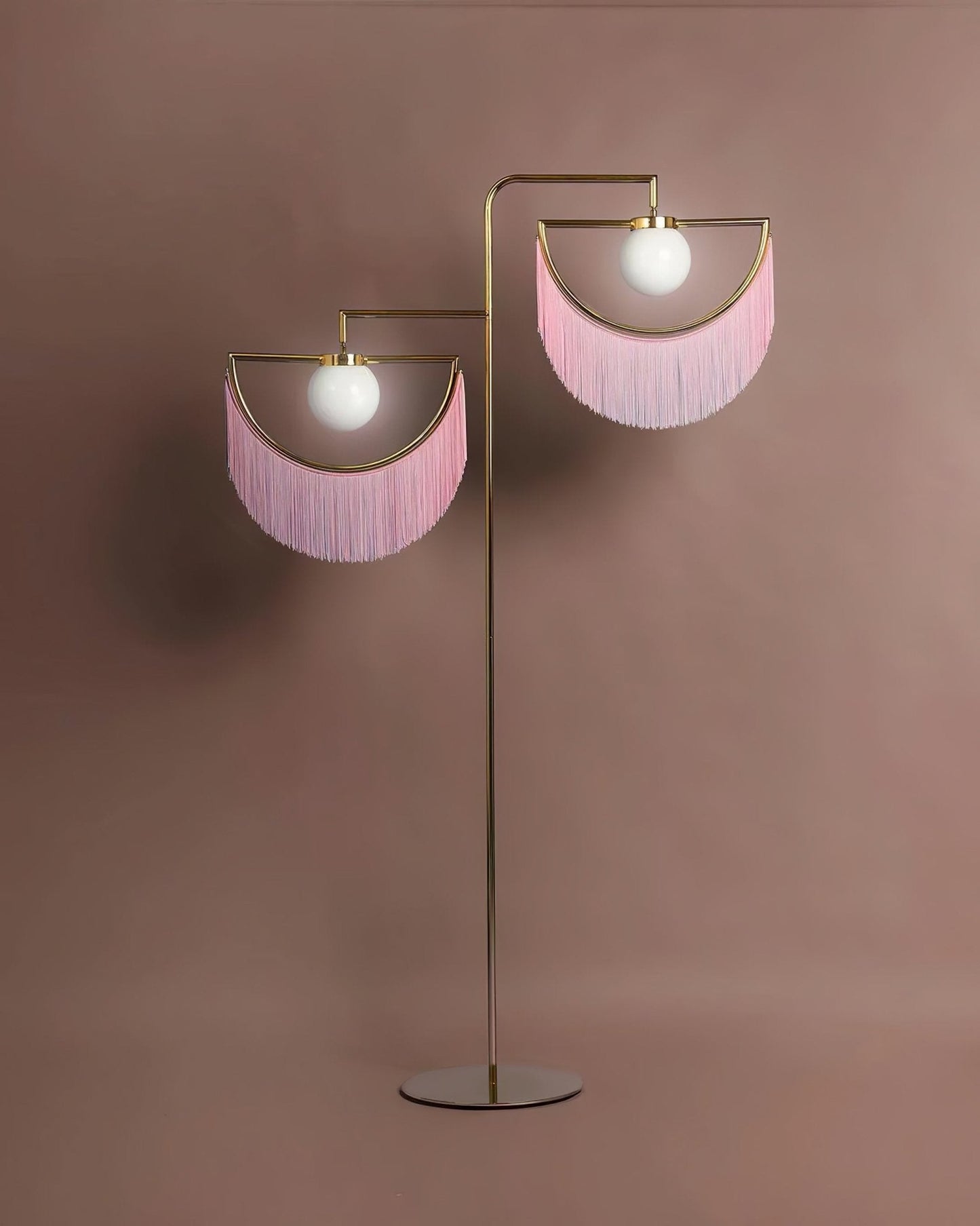 Wink Floor Lamp with Colorful Fringes and LED Light