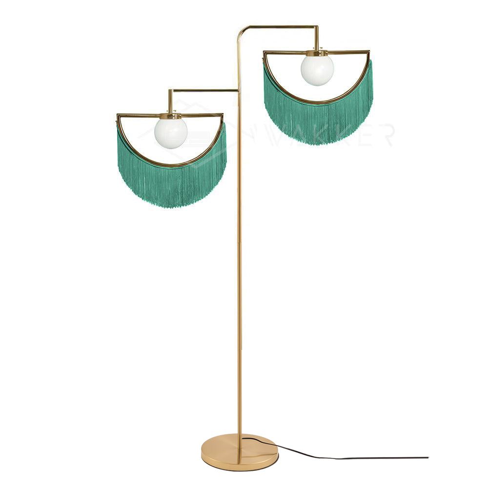 Wink Floor Lamp with Colorful Fringes and LED Light