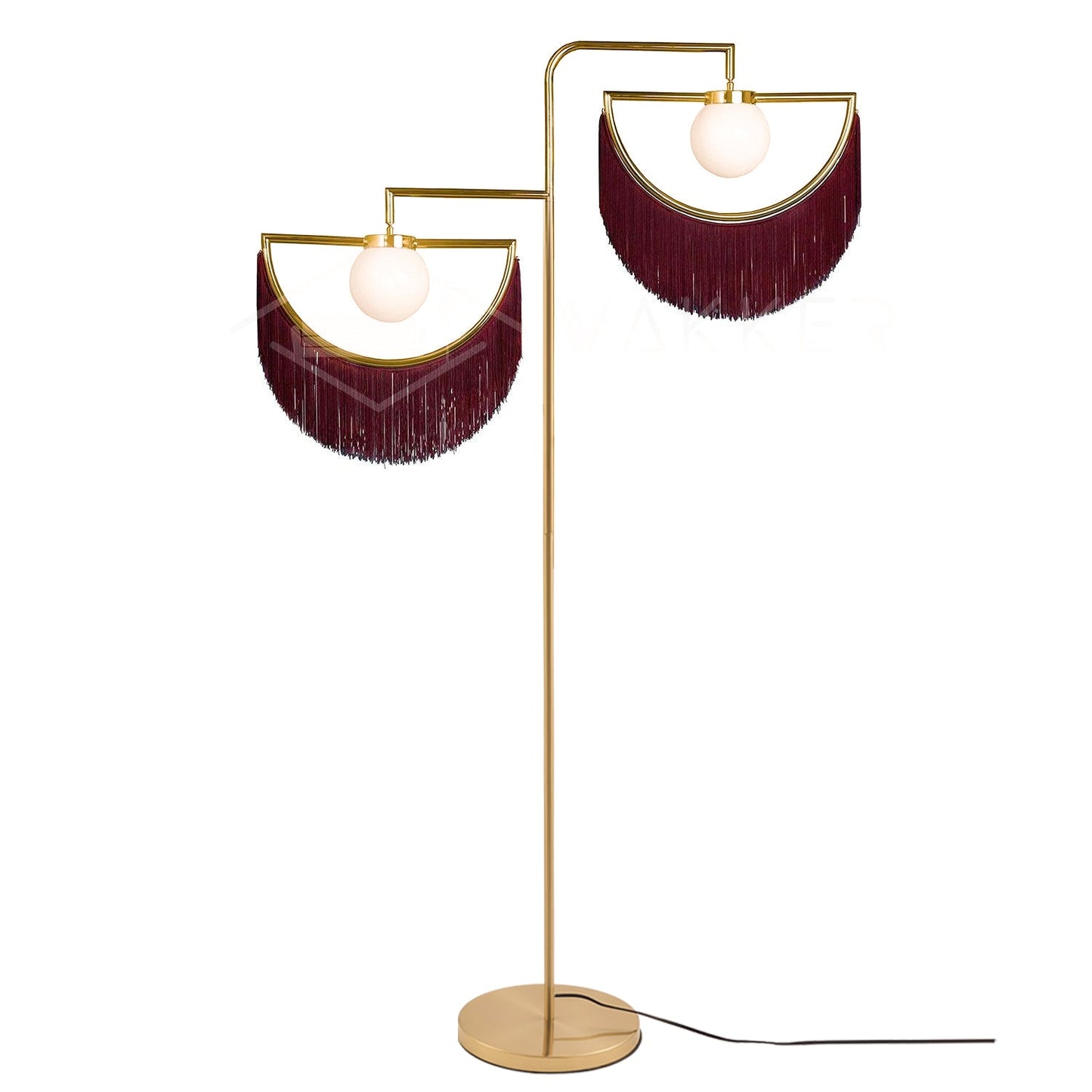 Wink Floor Lamp with Colorful Fringes and LED Light