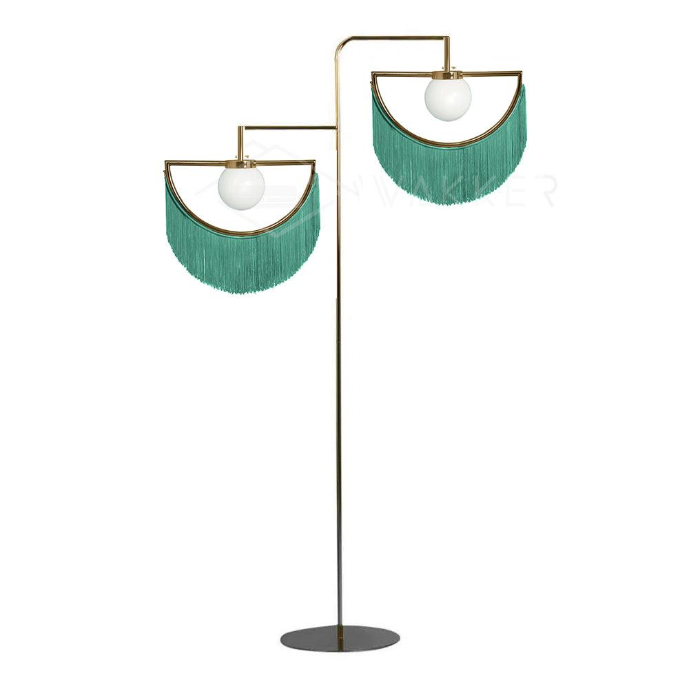 Wink Floor Lamp with Colorful Fringes and LED Light