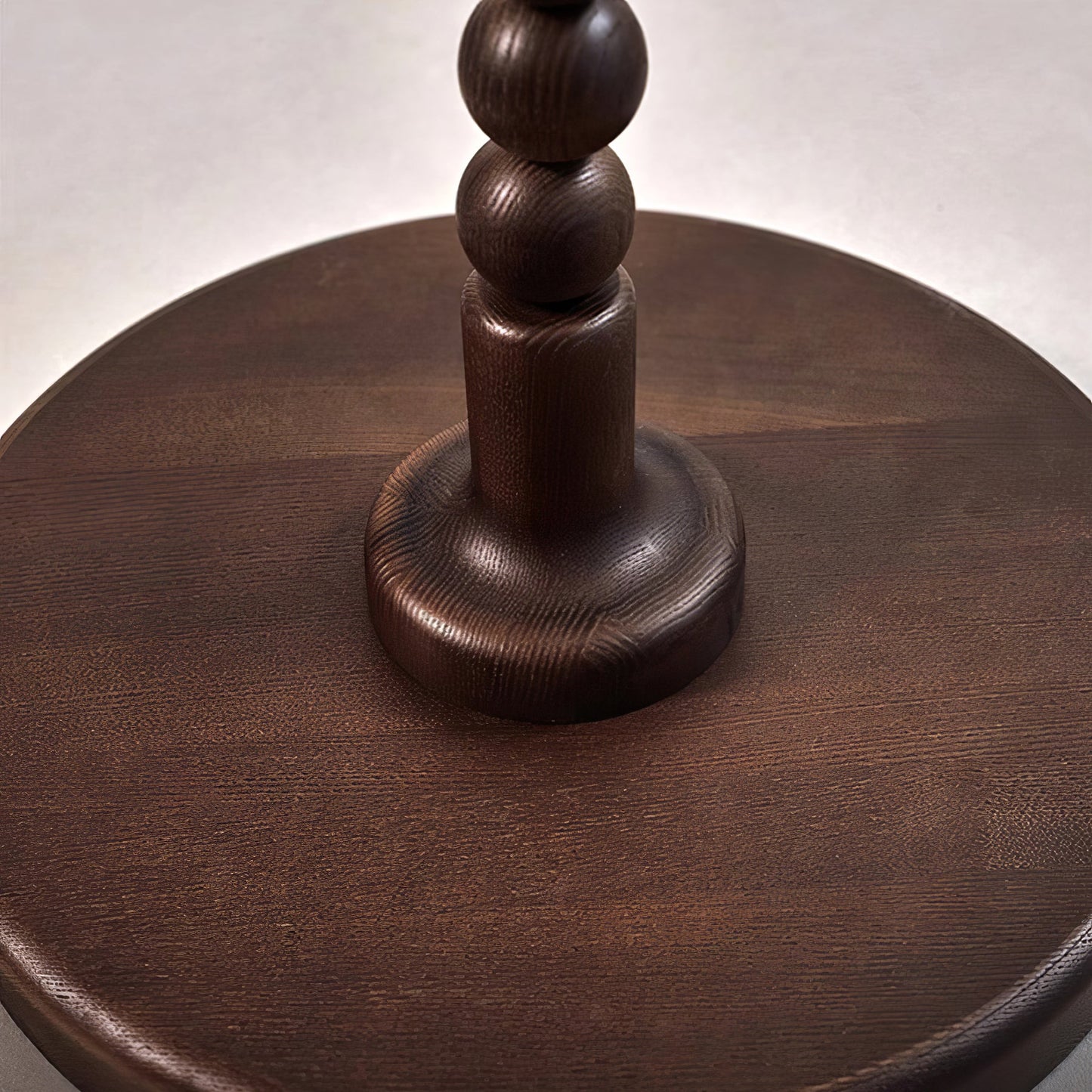 Wooden Bead Floor Lamp with LED Shade for Indoor Use