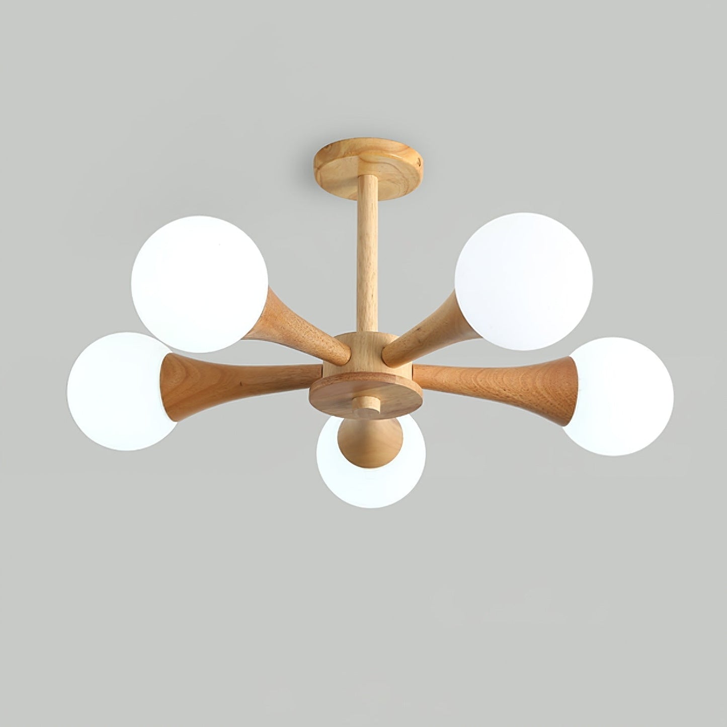 Nera Wooden Chandelier LED Light for Elegant Home Décor