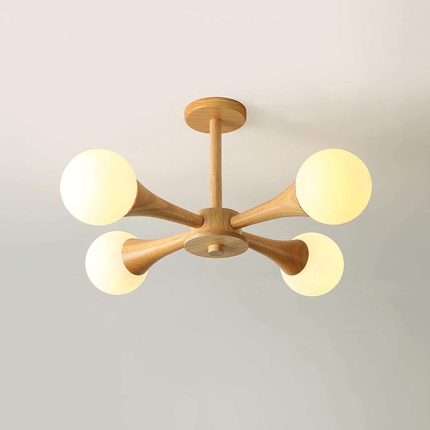 Nera Wooden Chandelier LED Light for Elegant Home Décor