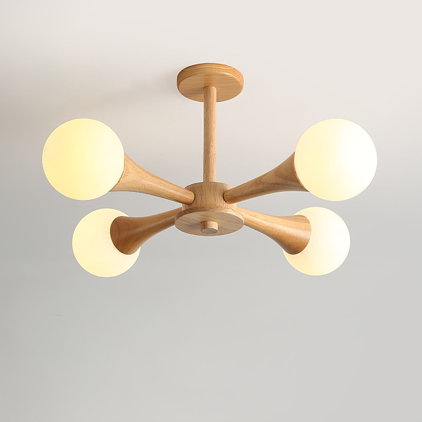 Nera Wooden Chandelier LED Light for Elegant Home Décor