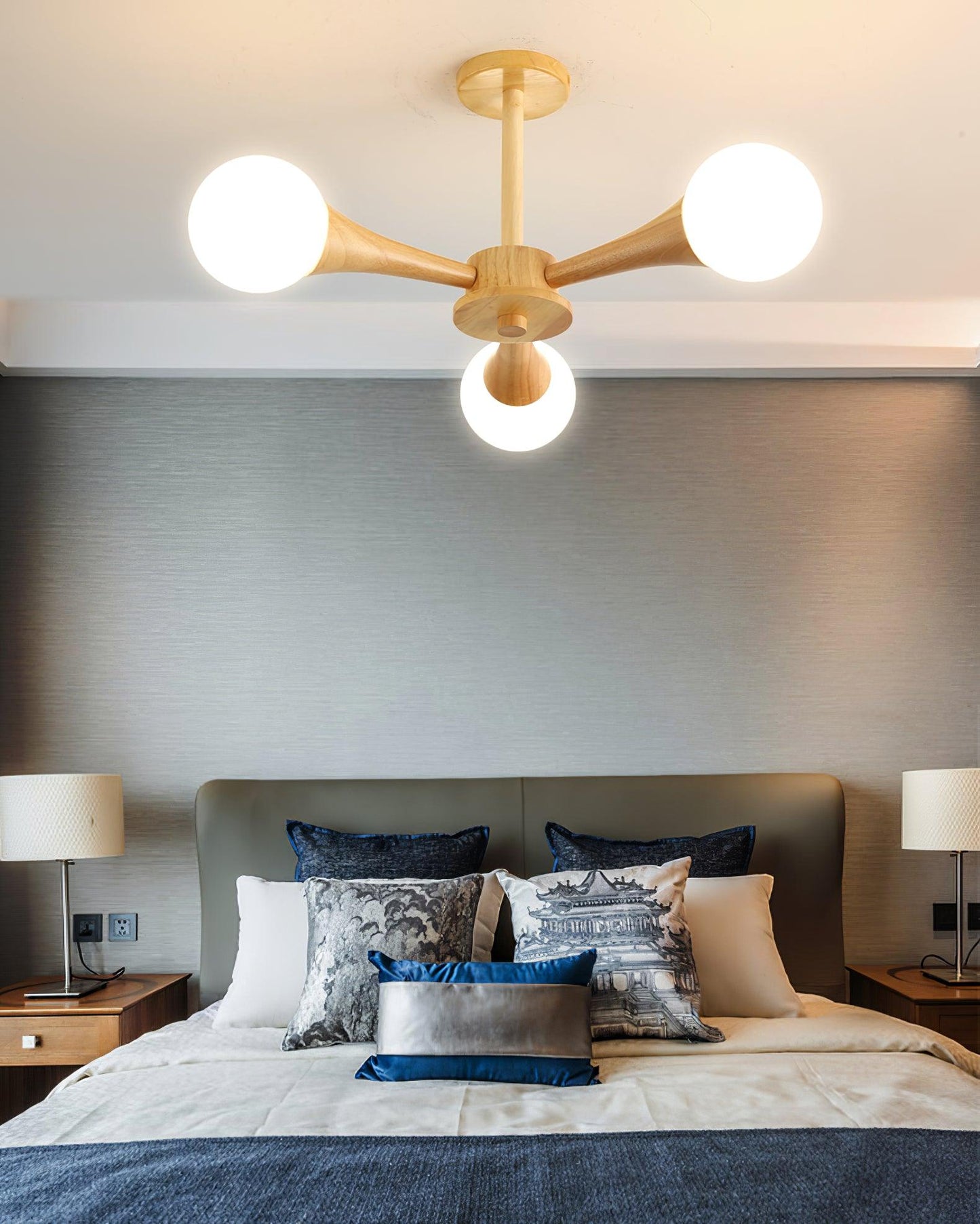 Nera Wooden Chandelier LED Light for Elegant Home Décor