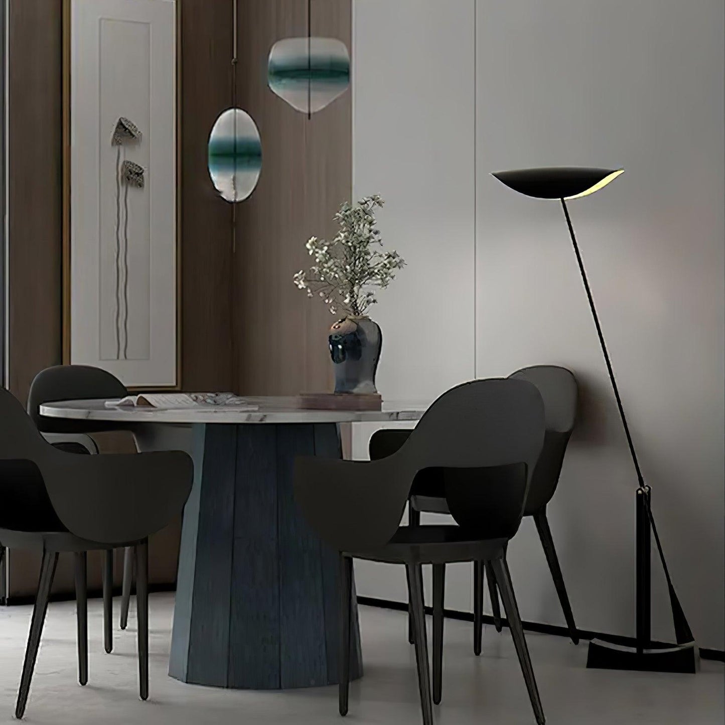 YIU-X Floor Lamp with LED Light, Indoor, Black Design