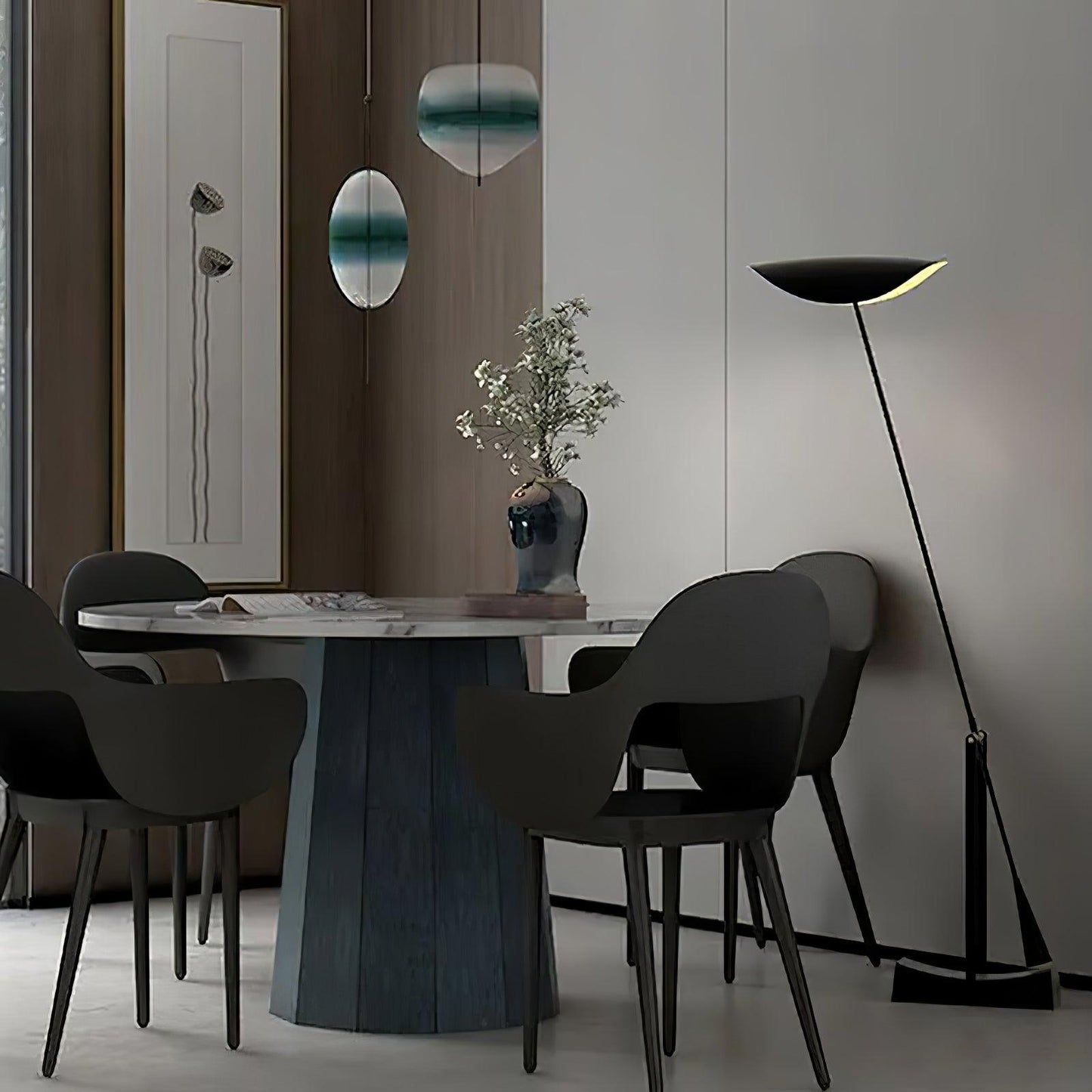 YIU-X Floor Lamp with LED Light, Indoor, Black Design