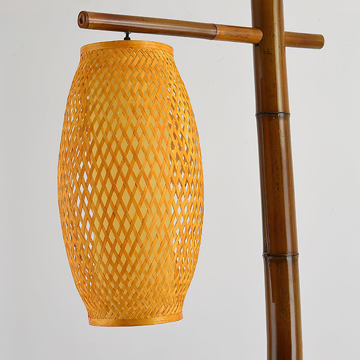 Zen Bamboo Tube Floor Lamp - LED Indoor Lighting Decor