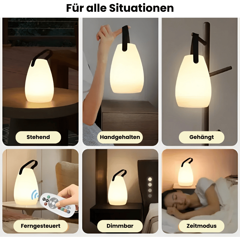Portable Waterproof Wireless Table Lamp with Remote Control