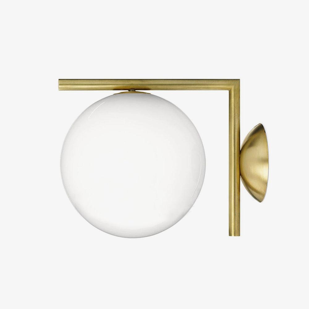 Blown Glass Opal Glass Wall Lamp - LED Metal & Glass Lighting