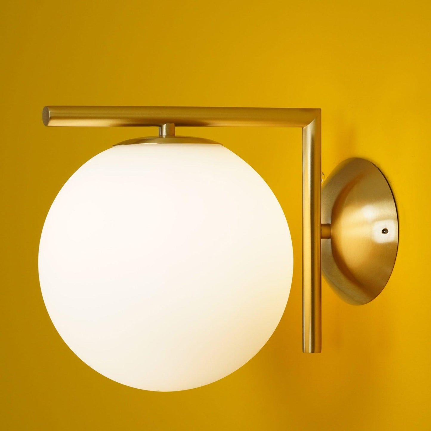 Blown Glass Opal Glass Wall Lamp - LED Metal & Glass Lighting
