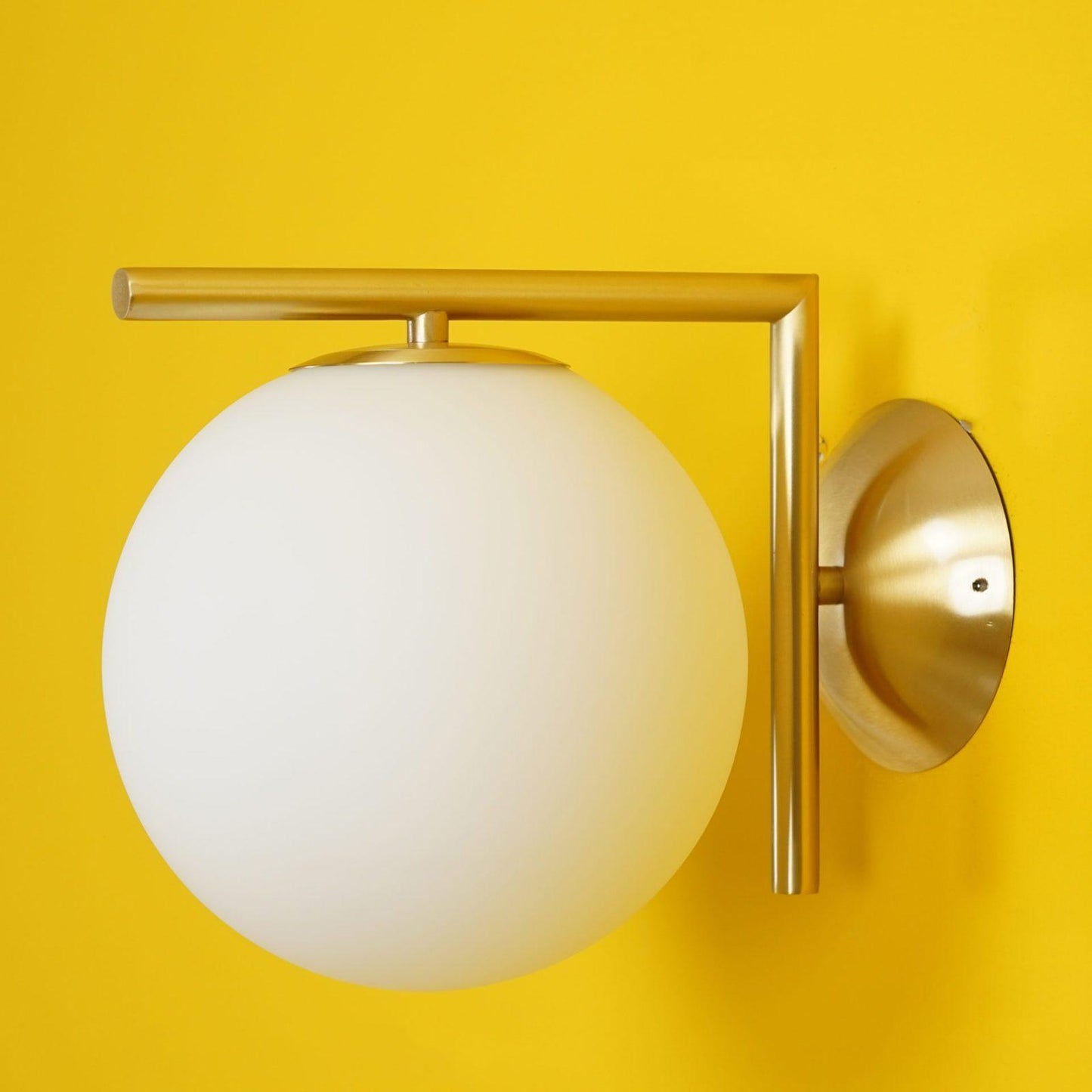 Blown Glass Opal Glass Wall Lamp - LED Metal & Glass Lighting