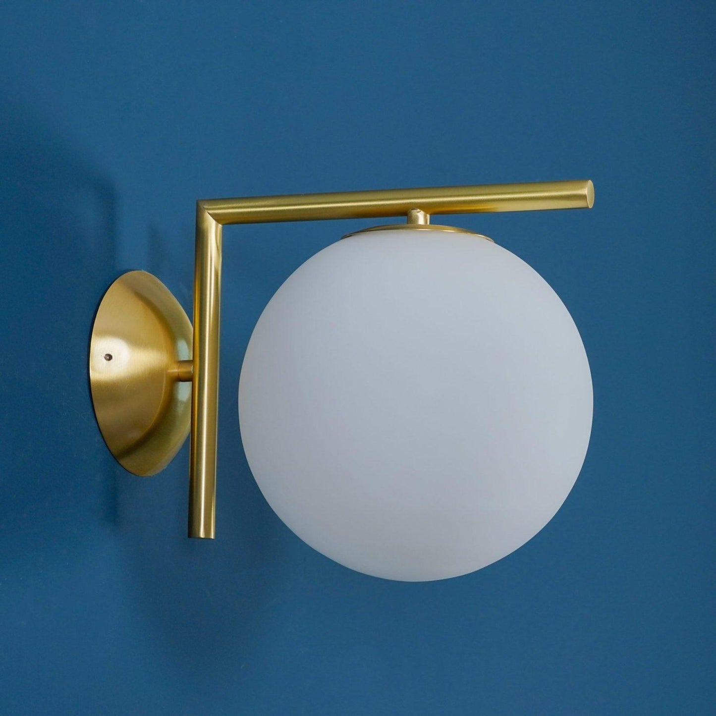 Blown Glass Opal Glass Wall Lamp - LED Metal & Glass Lighting