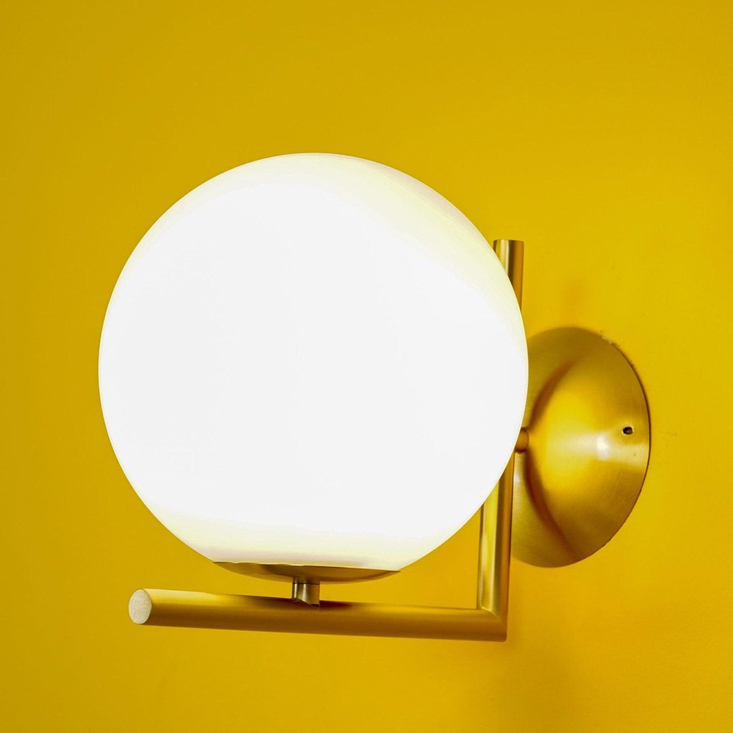 Blown Glass Opal Glass Wall Lamp - LED Metal & Glass Lighting
