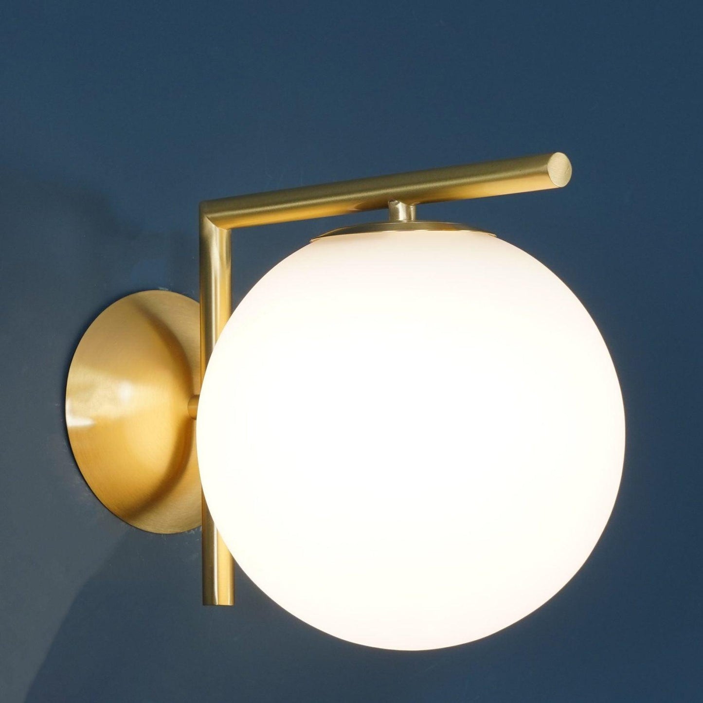Blown Glass Opal Glass Wall Lamp - LED Metal & Glass Lighting