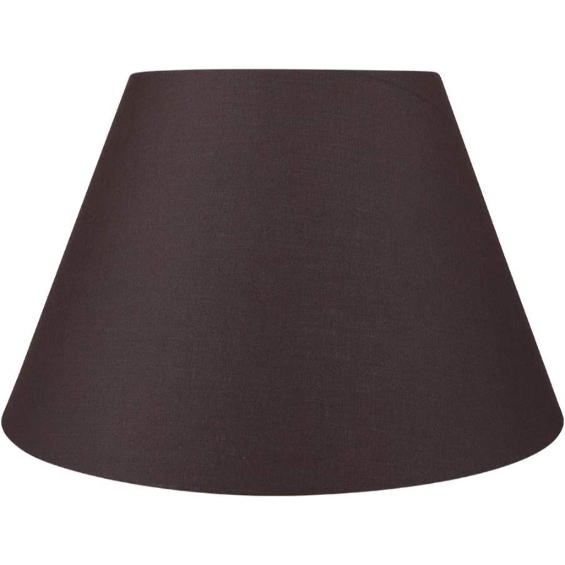 Medium Lamp Shade, Barrel Fabric Shade for Table and Floor Lamp, 7x13x7.8 Inch, Natural Linen, Handmade, Spider (White)